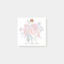 Blumenstrauß aus metallischem Gold, mit Monogramm Post-it Klebezettel