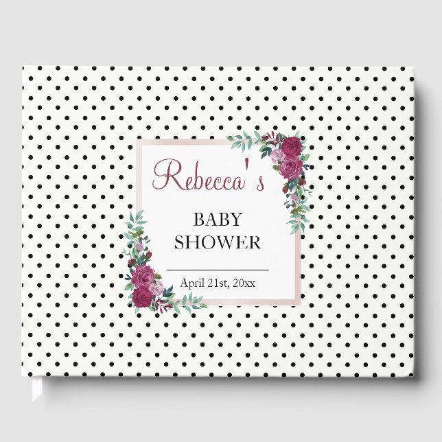 Blumenstrauß Baby Showbook Gästebuch (Vorderseite)