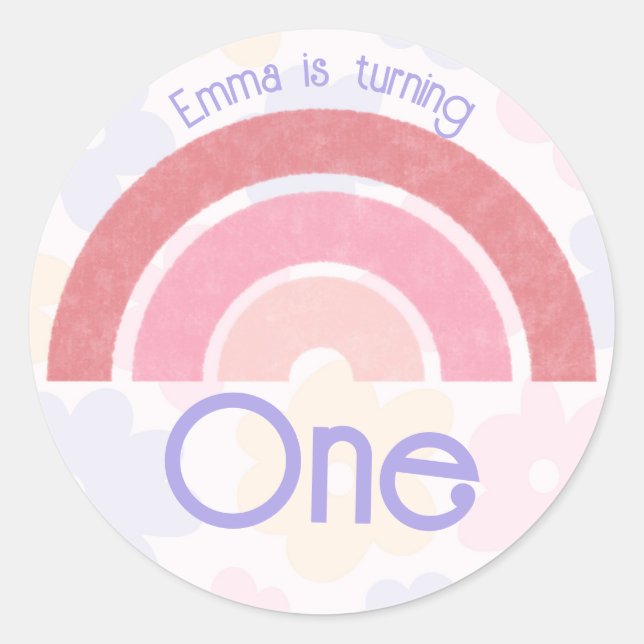 Blumenstrauß Birthday Runder Aufkleber (Vorderseite)