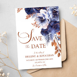 Blumenstrauß Blue Terracotta Boho Elegante Hochzei Save The Date
