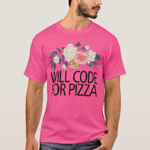 Blumenstrauß-Blume Wasserfarbenfrost kodiert Pizz T-Shirt