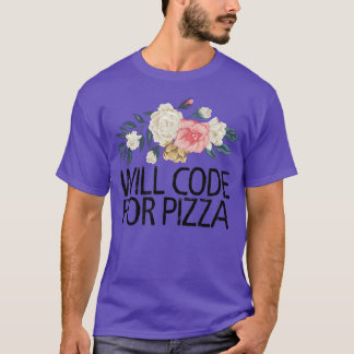 Blumenstrauß-Blume Wasserfarbenfrost kodiert Pizz T-Shirt