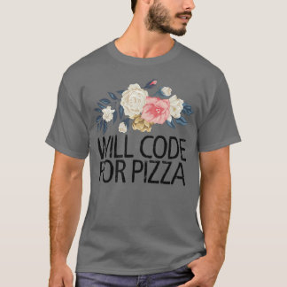 Blumenstrauß-Blume Wasserfarbenfrost kodiert Pizz T-Shirt