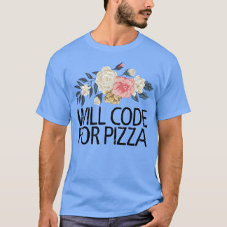 Blumenstrauß-Blume Wasserfarbenfrost kodiert Pizz T-Shirt