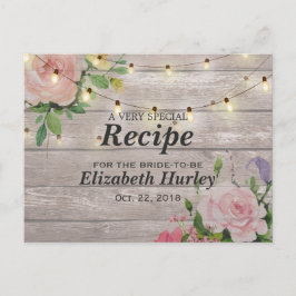 Blumenstrauß Brautparty Rezept Einladungspostkarte