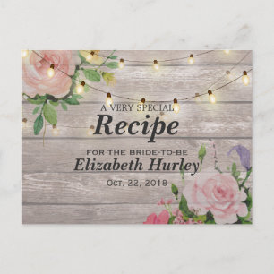 Blumenstrauß Brautparty Rezept Einladungspostkarte