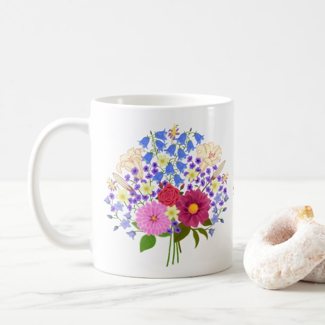 Blumenstrauss Classic Mug Kaffeetasse (Mit Donut)