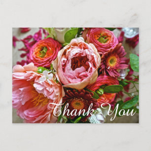 Blumenstrauß Danke, Postkarte