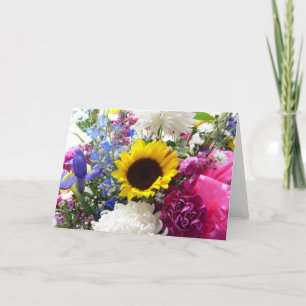 Blumenstrauß Dankeskarte