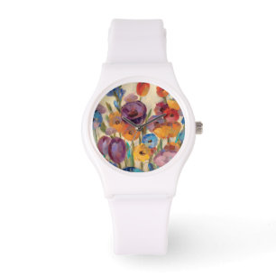Blumenstrauß der bunten Blumen Armbanduhr