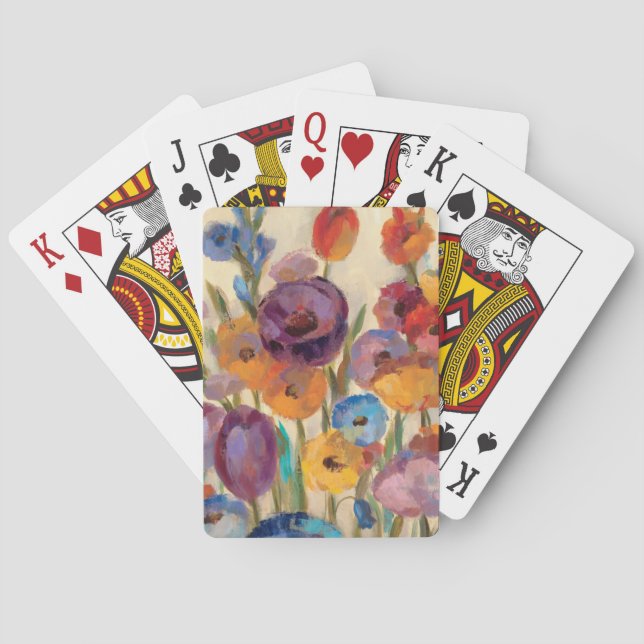 Blumenstrauß der bunten Blumen Spielkarten (Rückseite)