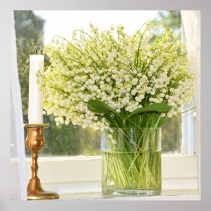 Blumenstrauß der Frühlings-Blumen, Lilien des Poster