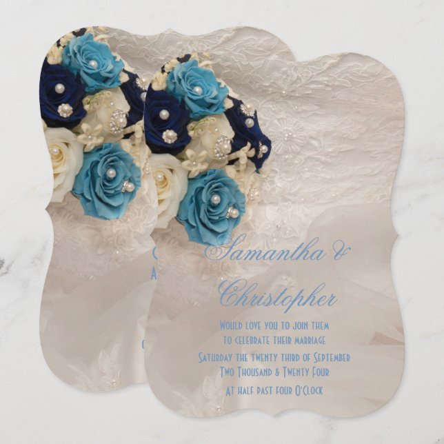 Blumenstrauß Einladung (Vorne/Hinten)