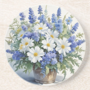 Blumenstrauß Elegante Aquarellmalerei Getränkeuntersetzer