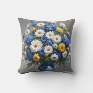 Blumenstrauß Elegante Aquarellmalerei Kissen