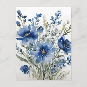 Blumenstrauß Elegante Aquarellmalerei Postkarte