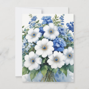 Blumenstrauß Elegante Aquarellmalerei Postkarte