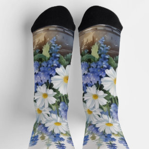 Blumenstrauß Elegante Aquarellmalerei Socken