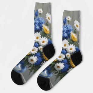 Blumenstrauß Elegante Aquarellmalerei Socken