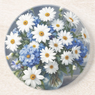 Blumenstrauß Elegante Margeriten Aquarell Getränkeuntersetzer