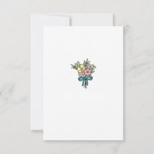 Blumenstrauß, floral, farbenfroh dankeskarte