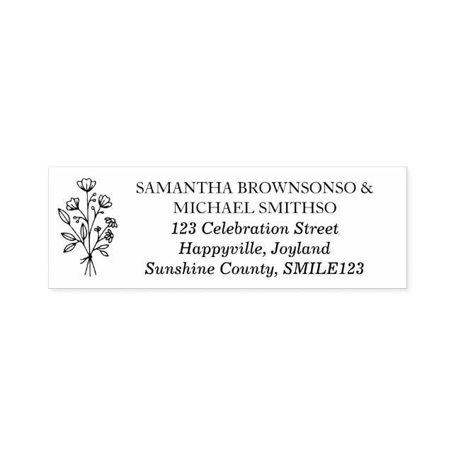 Blumenstrauß Florale Hochzeit Permastempel (Design)