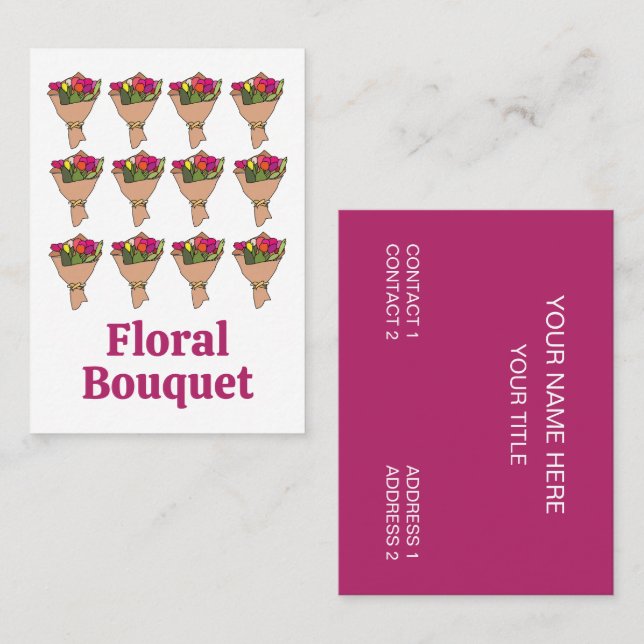 Blumenstrauß Florist Visitenkarte (Vorne/Hinten)
