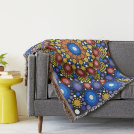 Blumenstrauß Fraktal Retro Mandala Decke