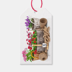 Blumenstrauß / Gartenbau / Blume Geschenkstempel Geschenkanhänger