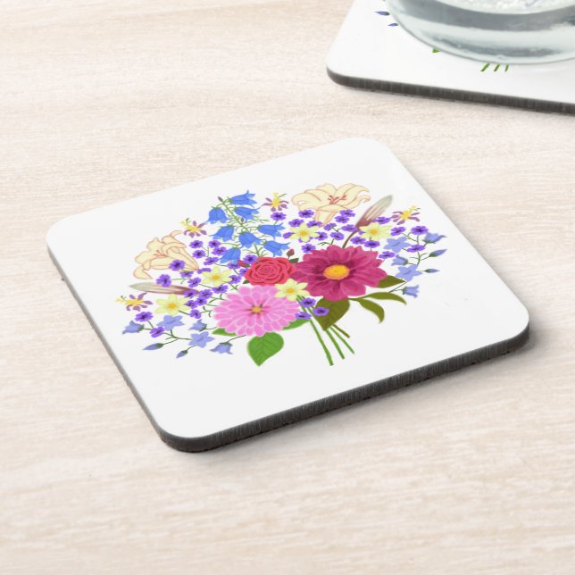 Blumenstrauss Getränkeuntersetzer (Linke Seite)