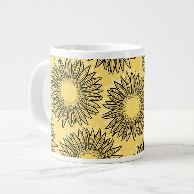 Blumenstrauß-Hängematte Jumbo-Tasse (Vorderseite Links)