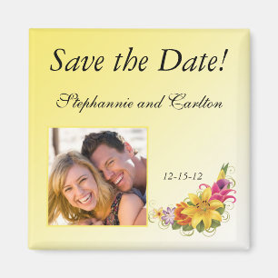 Blumenstrauß Hochzeitsankündigung Magnet