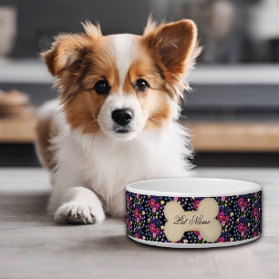 Blumenstrauß Hund oder Katze Schüssel Schwarz