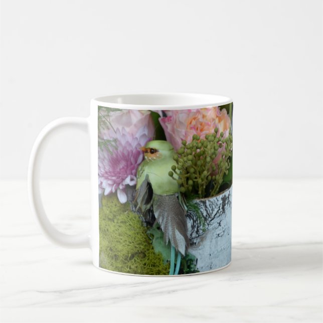 Blumenstrauß im Frühling Kaffeetasse (Links)
