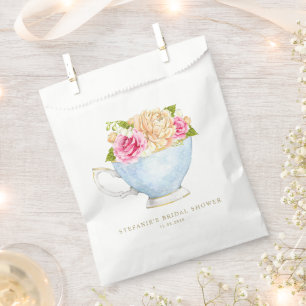 Blumenstrauß im Wasser Teacup Brautparty Geschenktütchen