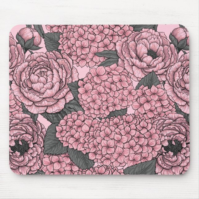 Blumenstrauß in Rosa Mousepad (Vorne)