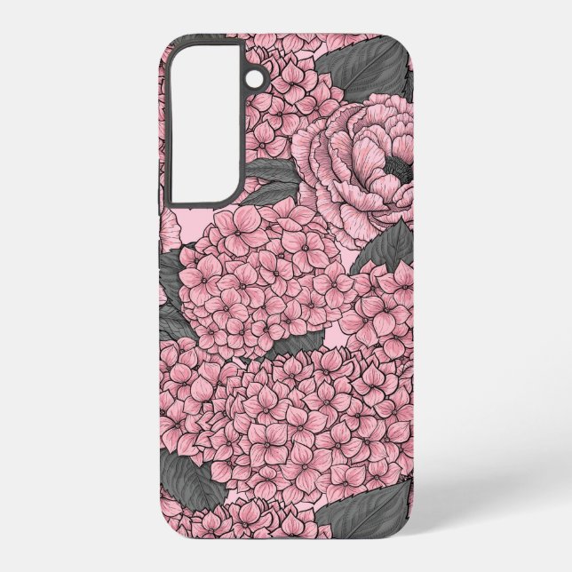 Blumenstrauß in Rosa Samsung Galaxy Hülle (Rückseite)