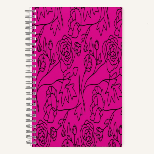 Blumenstrauß Kunst am Rosa Bakkplatz Notizbuch (Vorderseite)