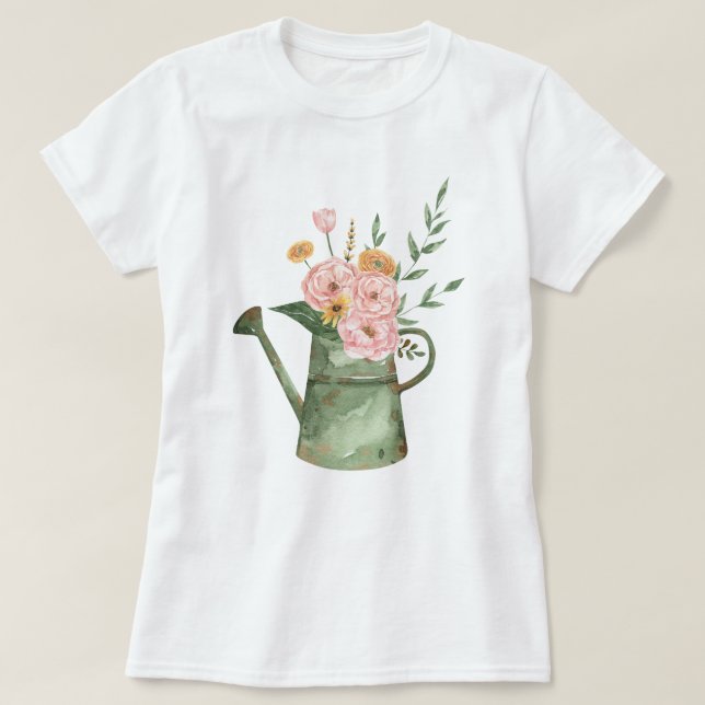 Blumenstrauß-Kunst T-Shirt (Design vorne)