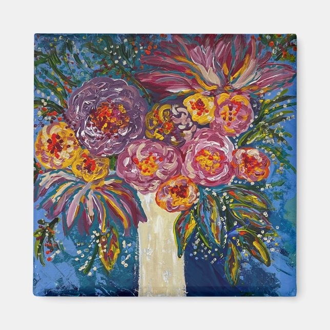Blumenstrauß-Magnet Magnet (Vorne)