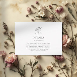 Blumenstrauß minimalistisch Hochzeitskarte Begleitkarte