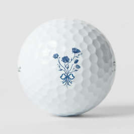 Blumenstrauß mit blauem Band Golfball