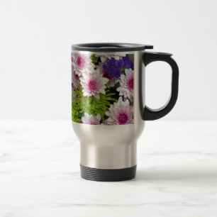 Blumenstrauß mit bunten Frühlingsblumen Reisebecher