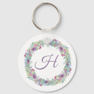 Blumenstrauß Mit Monogramm Personalisiert Schlüsselanhänger