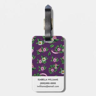 Blumenstrauß-Muster Frida Kahlos   Purlpe Gepäckanhänger