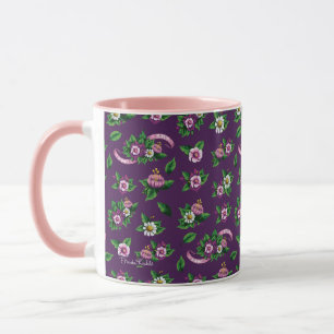 Blumenstrauß-Muster Frida Kahlos   Purlpe Tasse