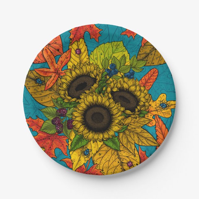 Blumenstrauß Pappteller (Vorderseite)