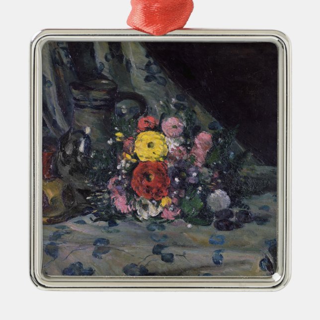 Blumenstrauß Pauls Cezanne | der gelben Dahlien, Silbernes Ornament (Vorne)