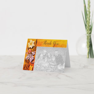 Blumenstrauß Personalisiert Vielen Dank Foto-Karte Dankeskarte