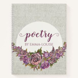 Blumenstrauß-Personalisierte Poesie Notizbuch